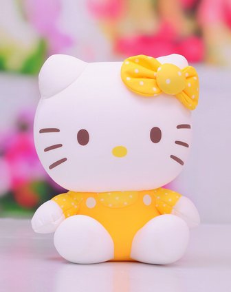 hello kitty 28cm粒子玩具-黄色糖果色凯蒂猫