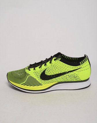 耐克 男子荧光绿flyknit race运动鞋