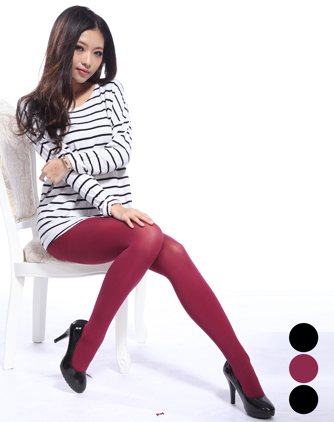 天鹅绒100d连裤袜3双装