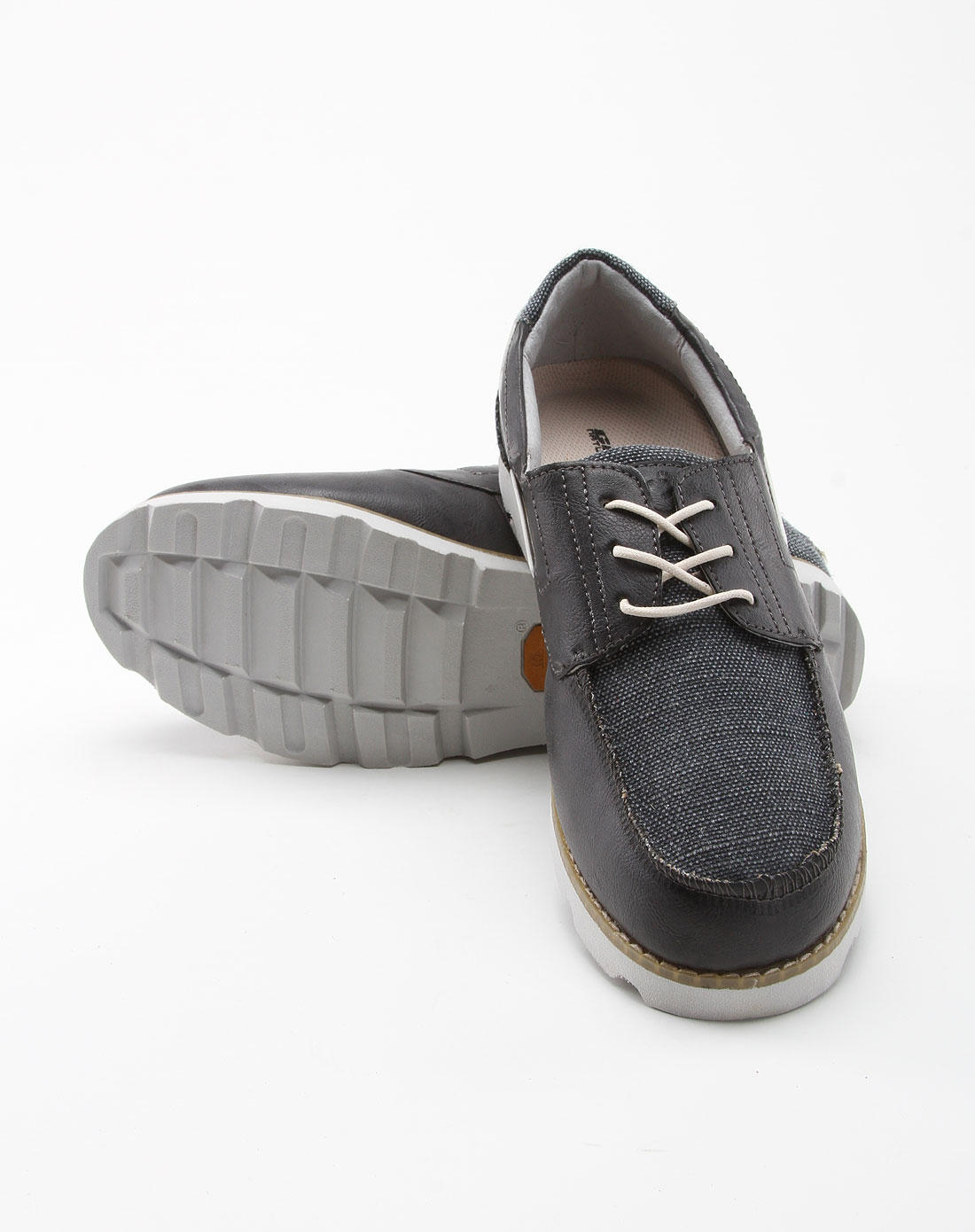 男款海军蓝色时尚绑带休闲鞋