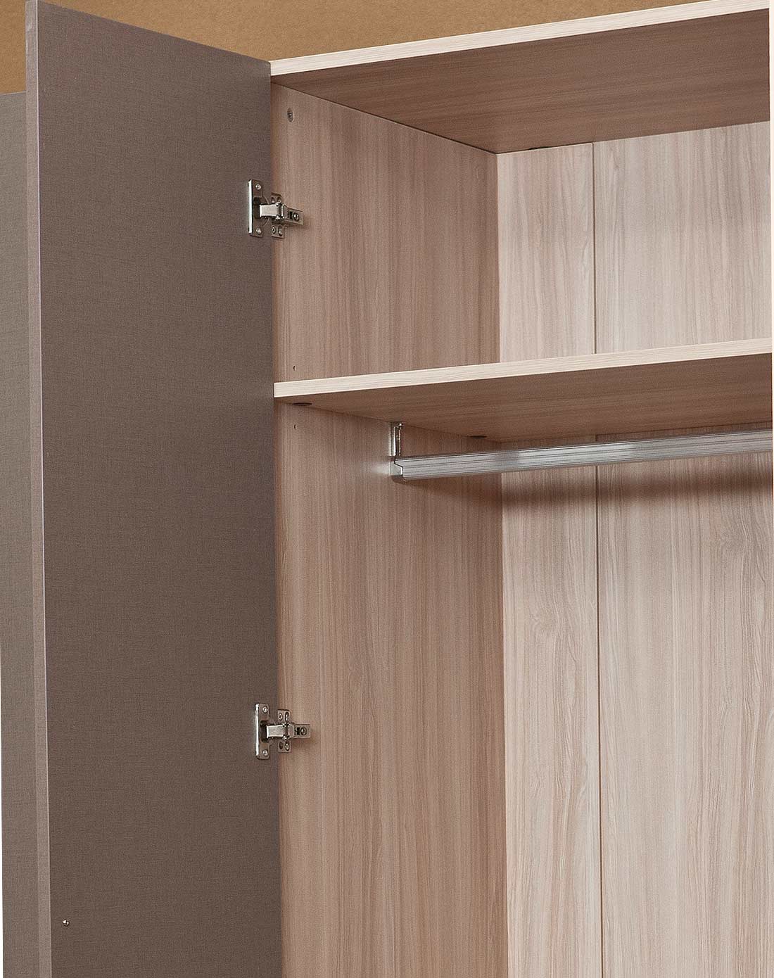 紫布纹简约四门衣柜