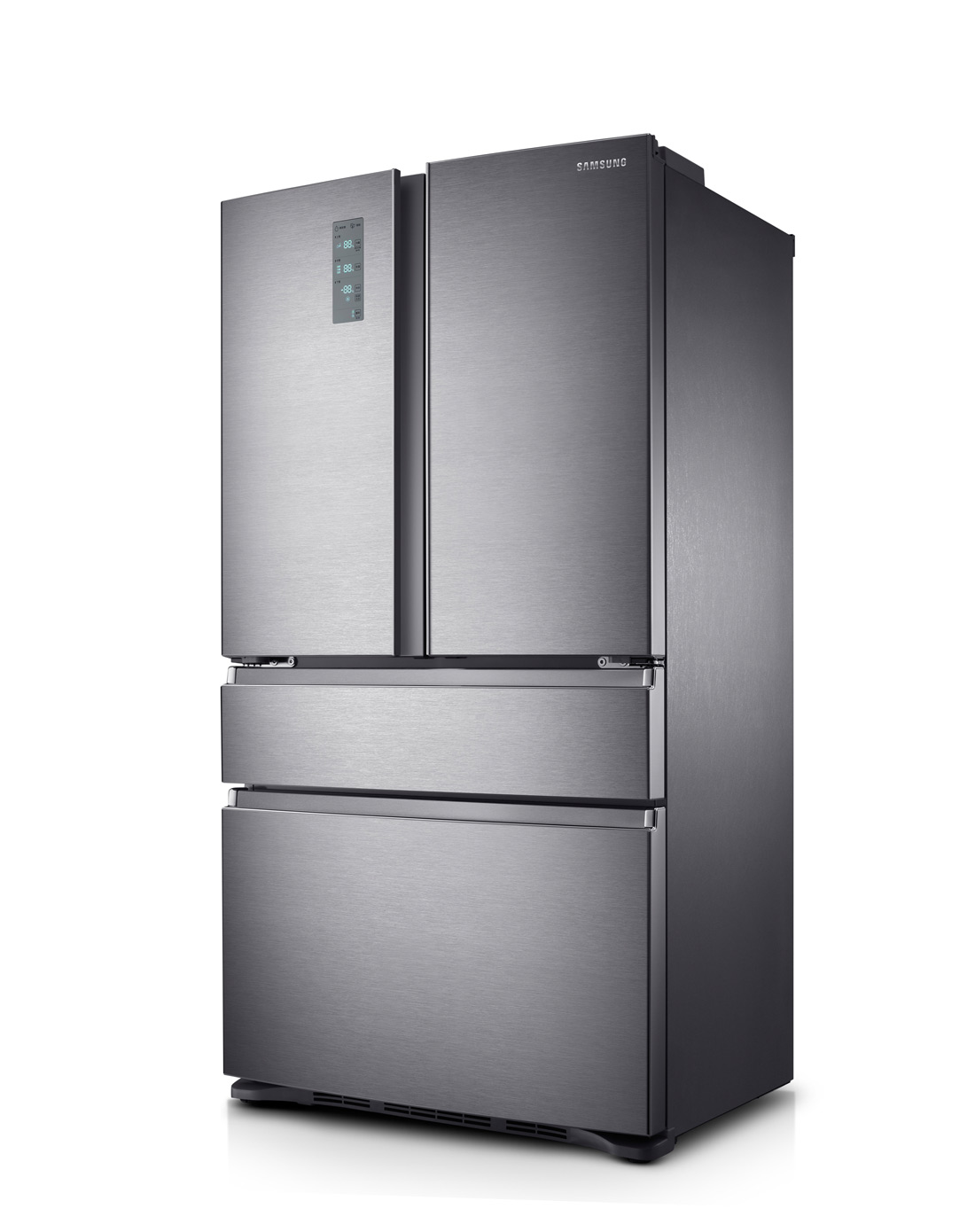 三星418l保湿新生双循环系统多开门冰箱金属银