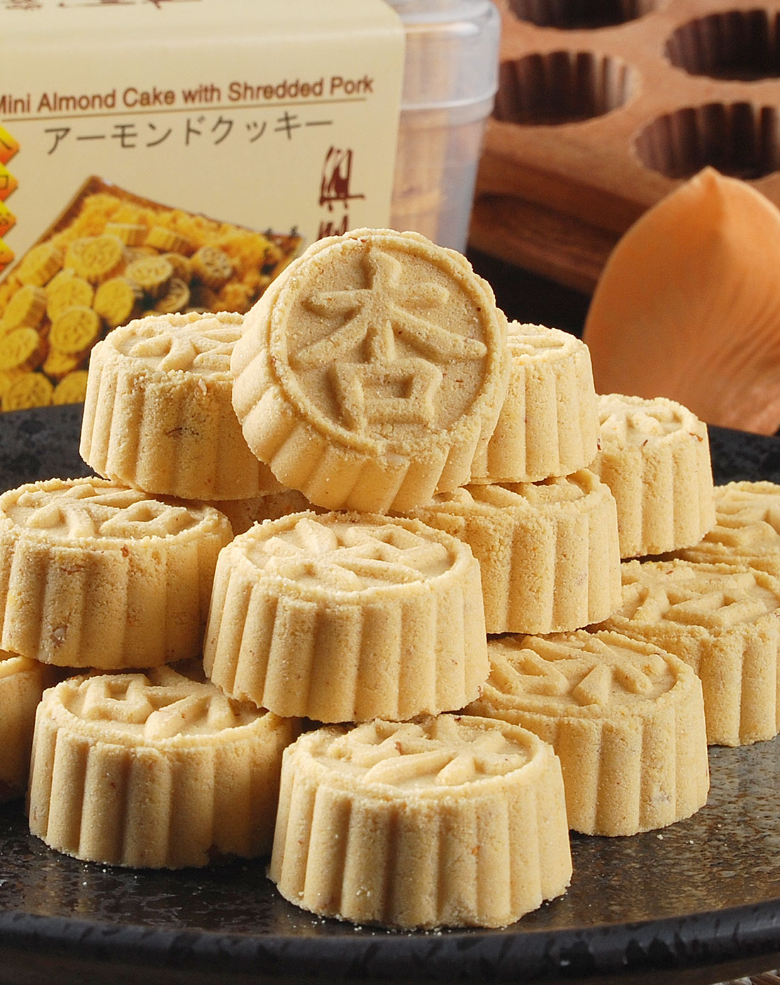 澳门英记纯手工肉松棋子杏仁饼 300g