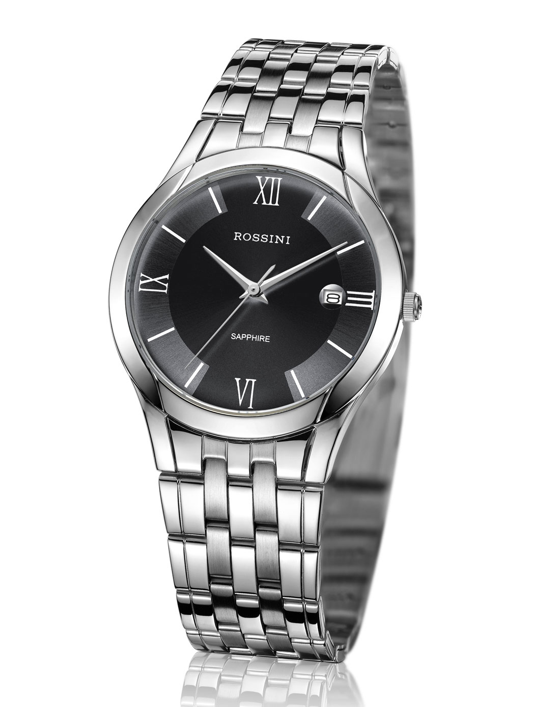 罗西尼rossini手表专场 手表不锈钢石英枪色男表r5457