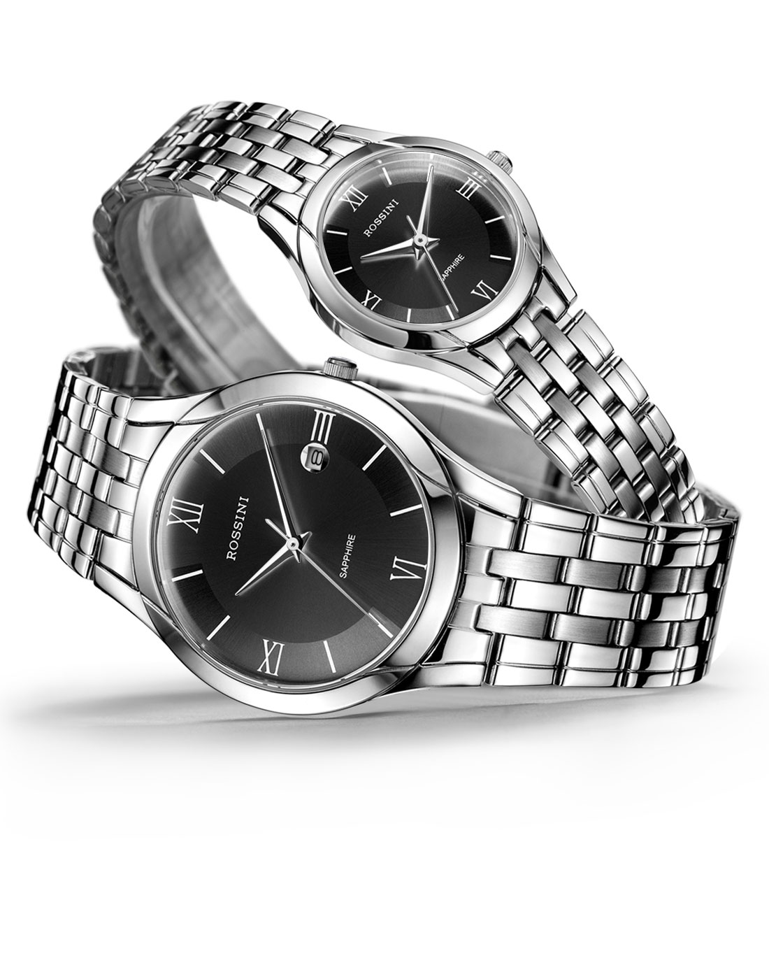 罗西尼rossini手表专场 手表不锈钢石英枪色男表r5457
