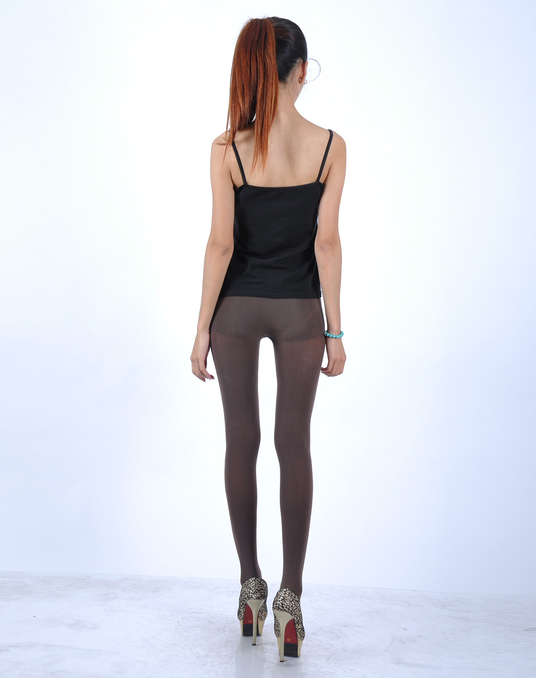 女款180d二代厚型无缝连裤袜深咖啡