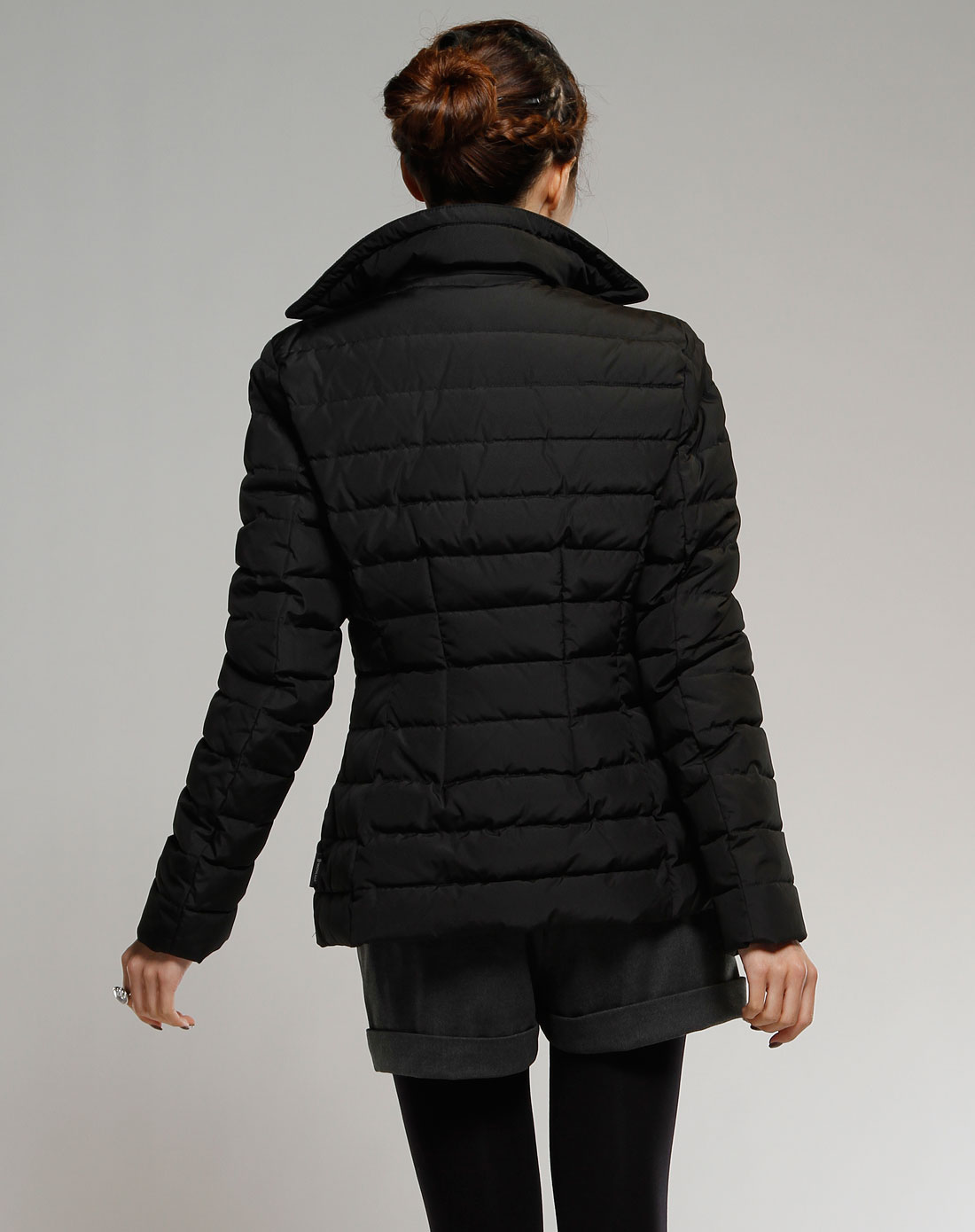 蒙口moncler 女款黑色夹棉外套