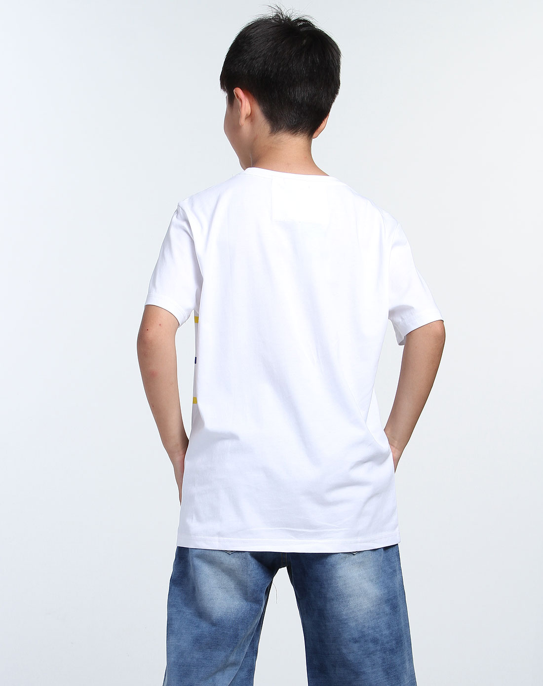 鎏恒色新锐少年装old&new男女童男童白色个性短袖t恤3122-2226053000