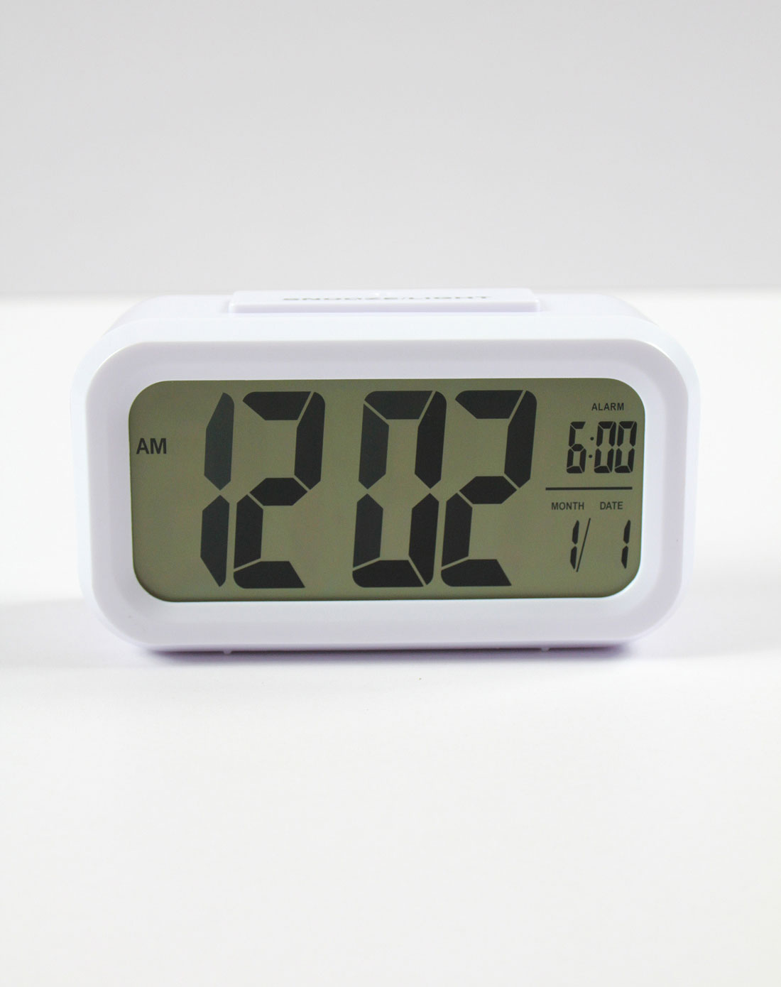 时尚电子钟表闹钟台钟-白色