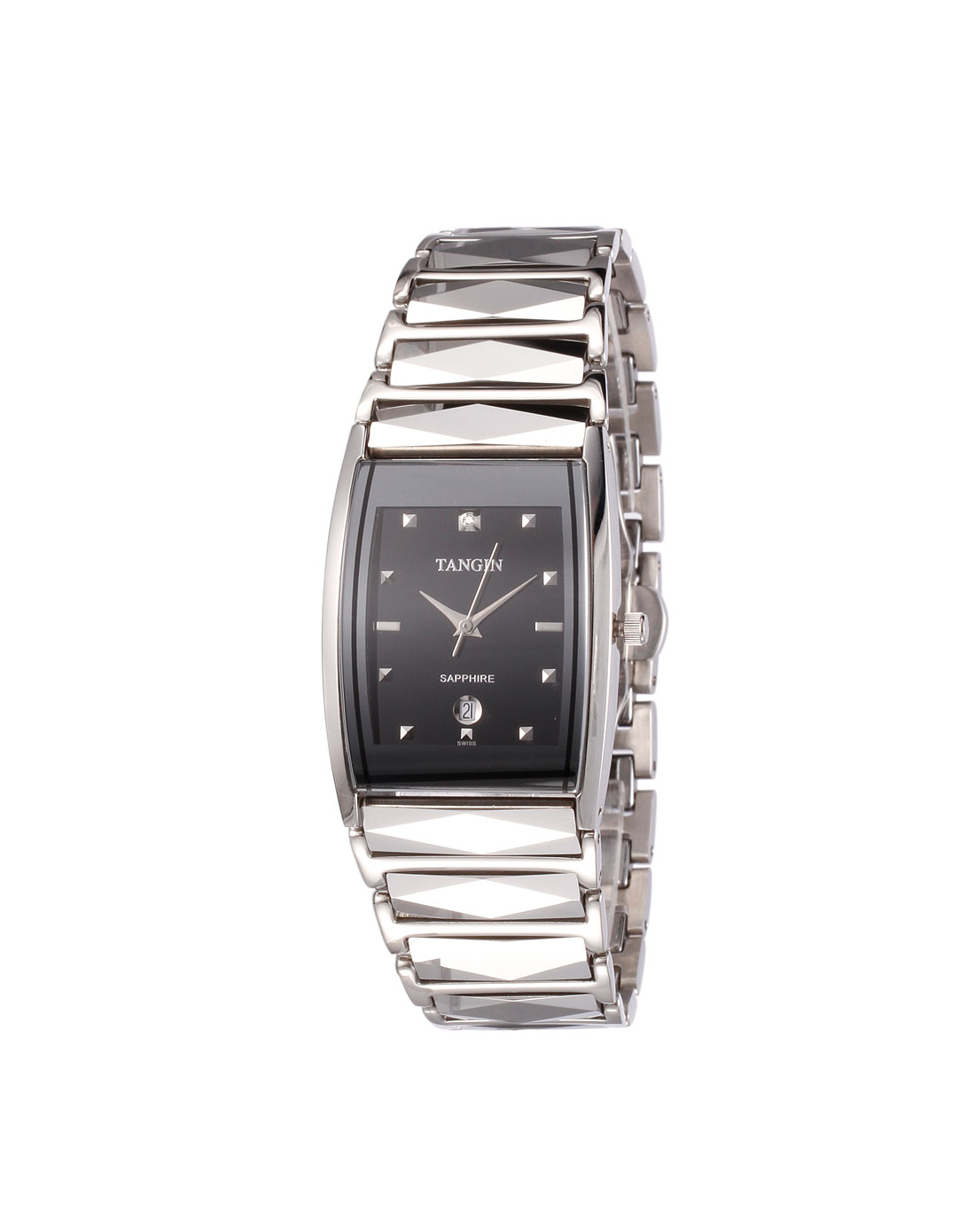 天骏tangin手表专场-男款黑色个性时尚石英表