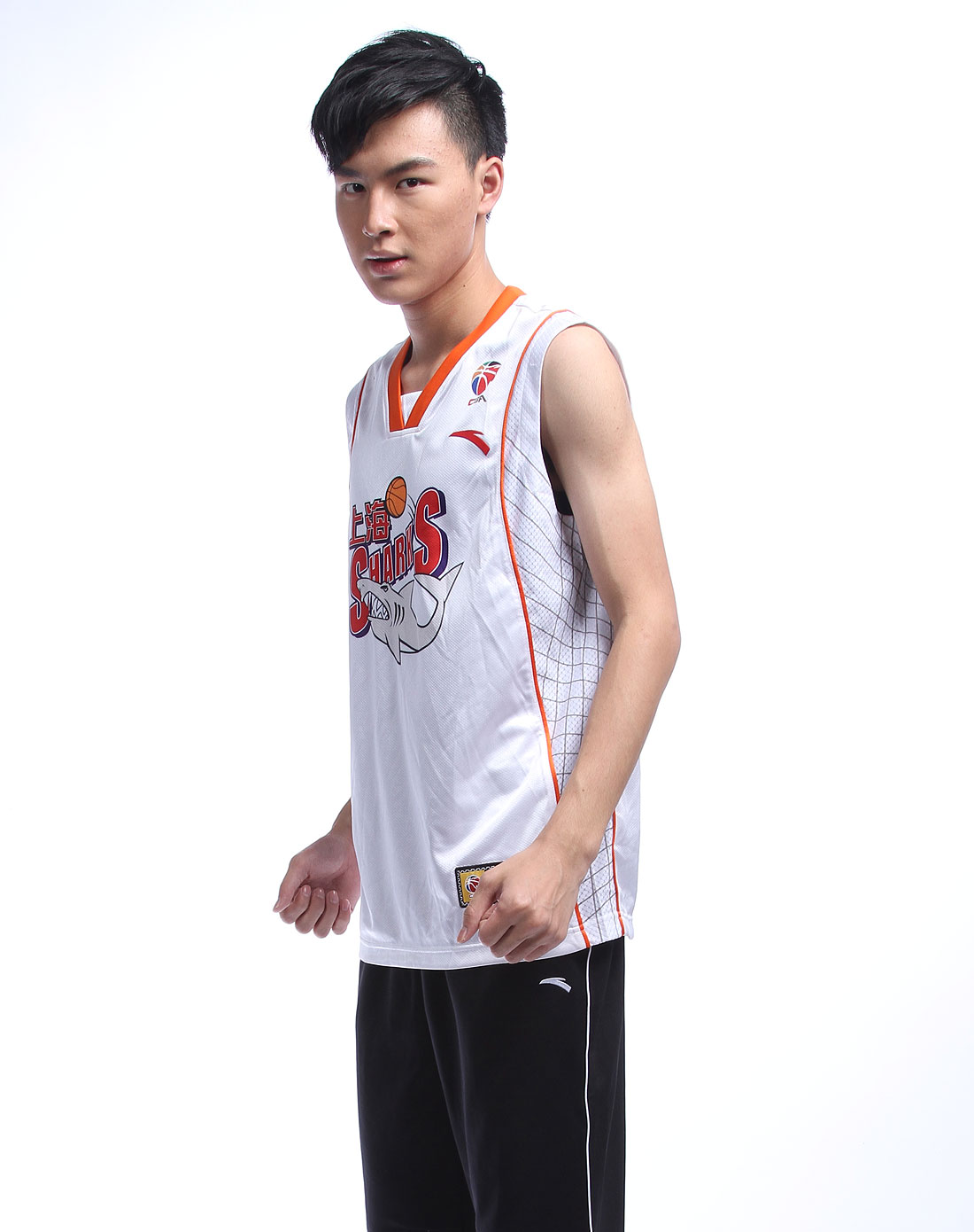 安踏anta 男款 白色篮球系列比赛背心
