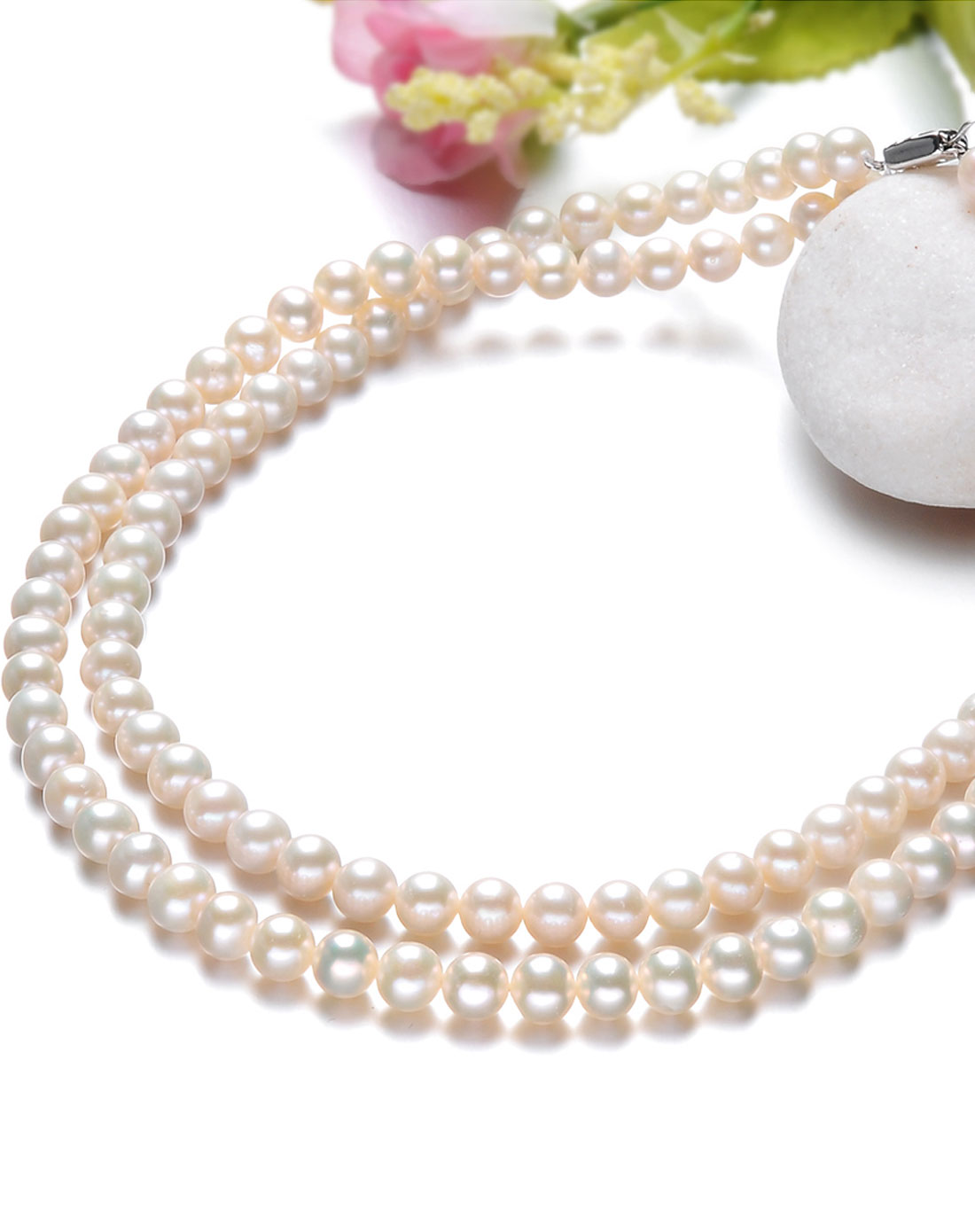 天然淡水珍珠时尚双排项链