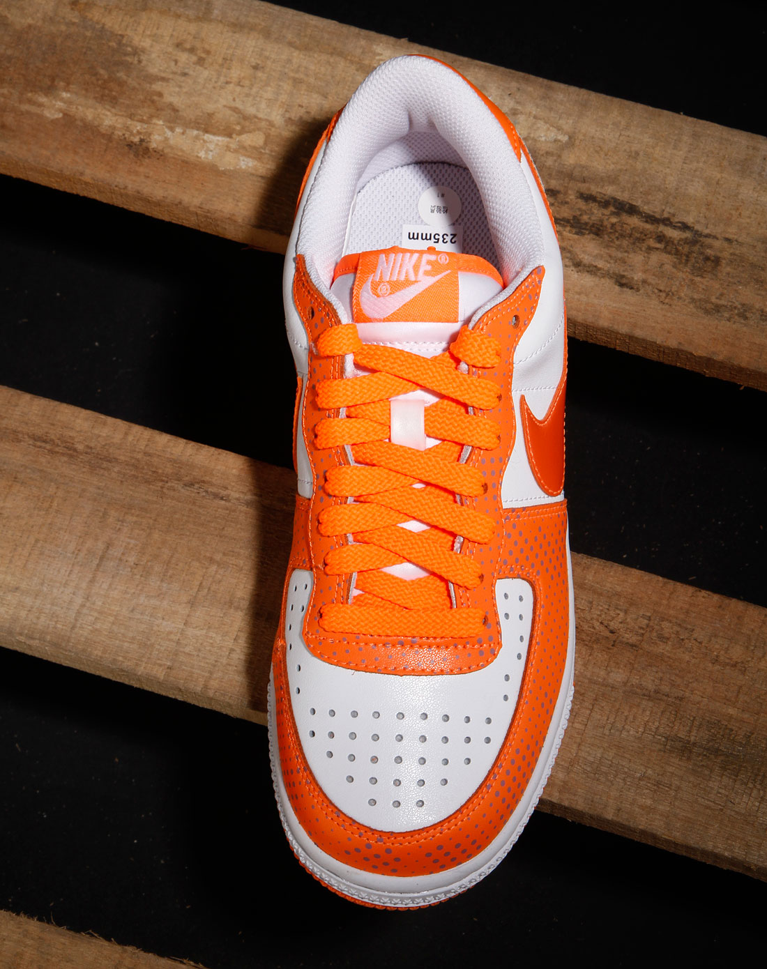 耐克nike-女款白/荷兰橙色绑带时尚运动鞋336618-181_唯品会