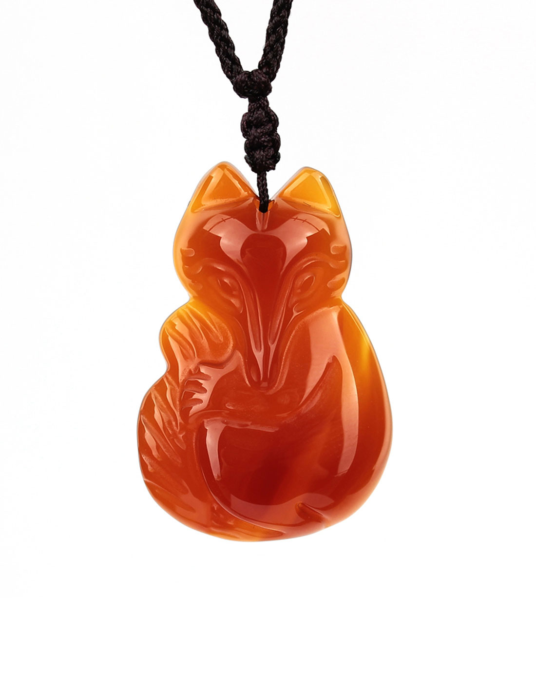 [ 一生一石 ] 中性玉面红颜红玛瑙狐狸吊坠