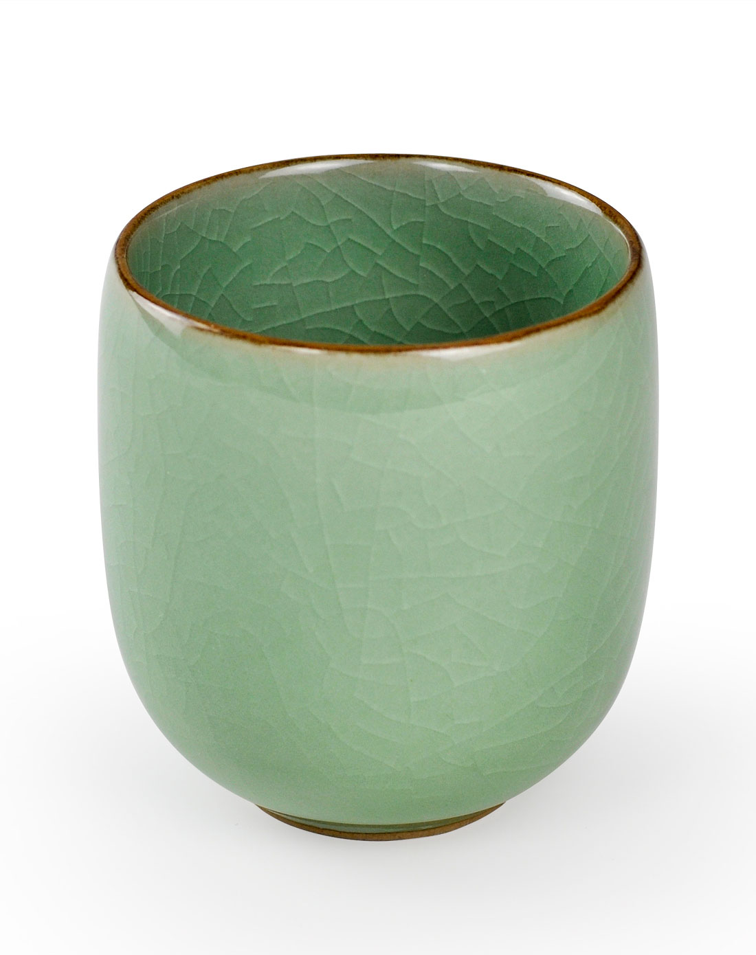 梅子青哥窑鼓杯