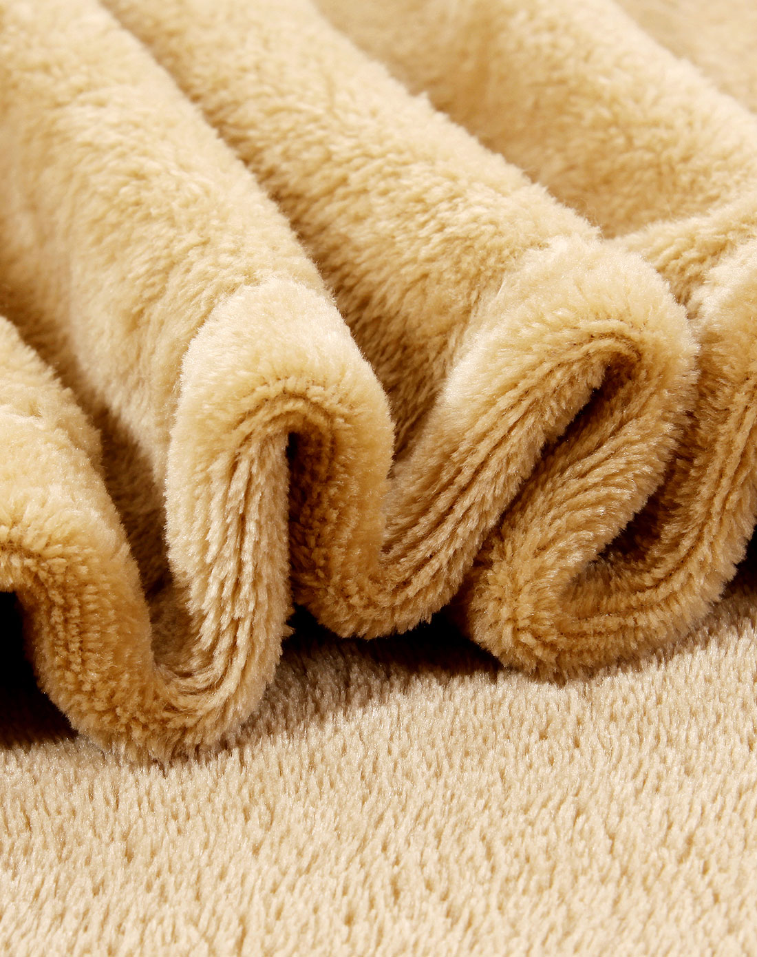 金貂绒高档柔软毛毯驼色2.0米