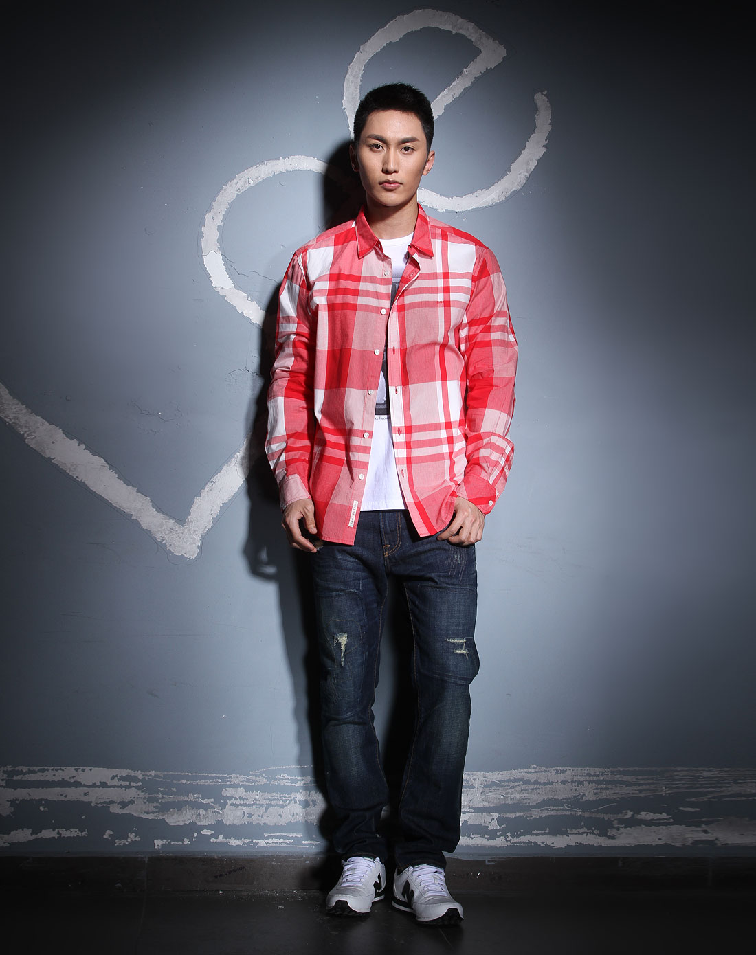 lee男女装男款红/白色时尚大方格长袖衬衫lma006102r5c_唯品会