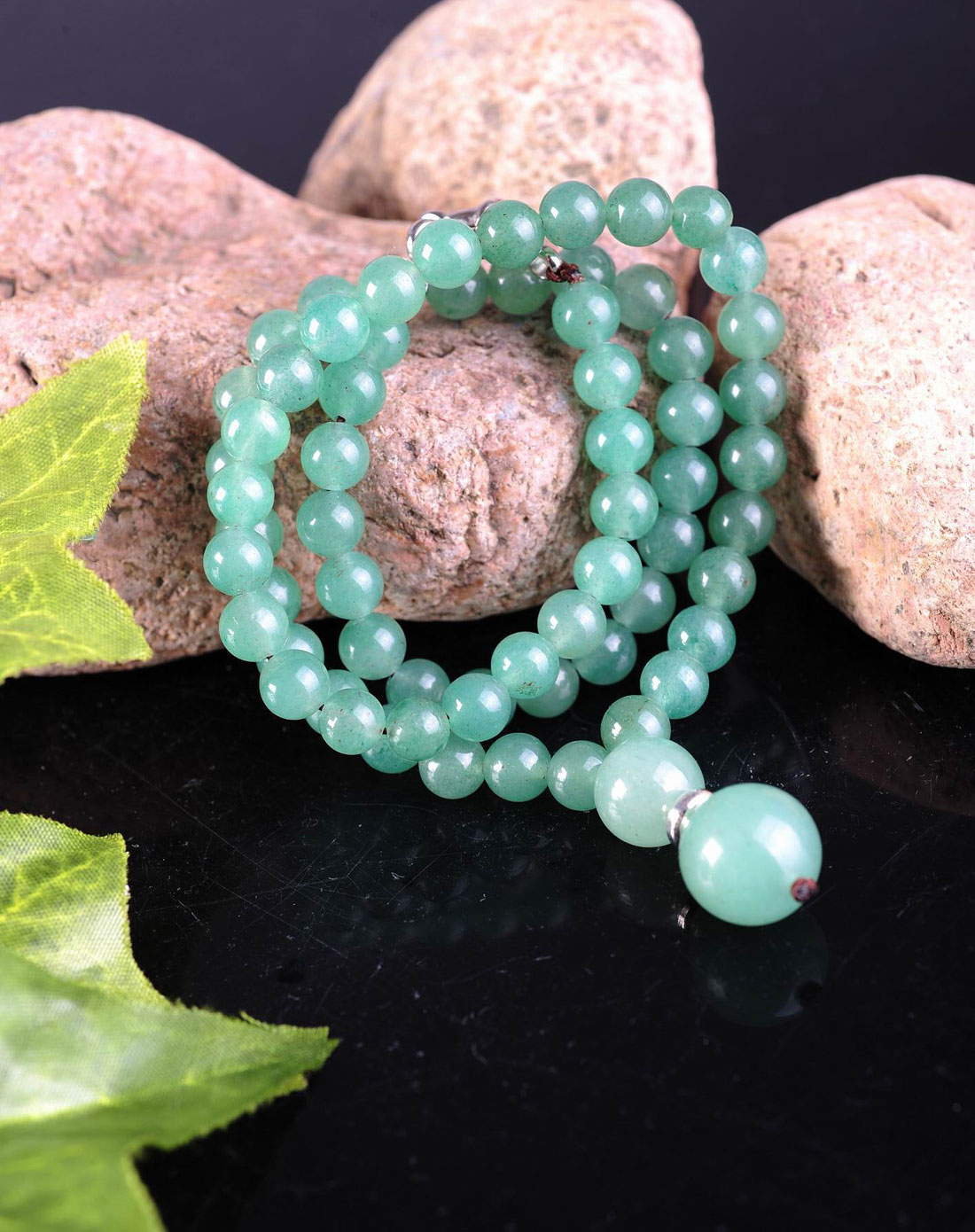 中性绿色天然东陵玉辟邪化煞项链