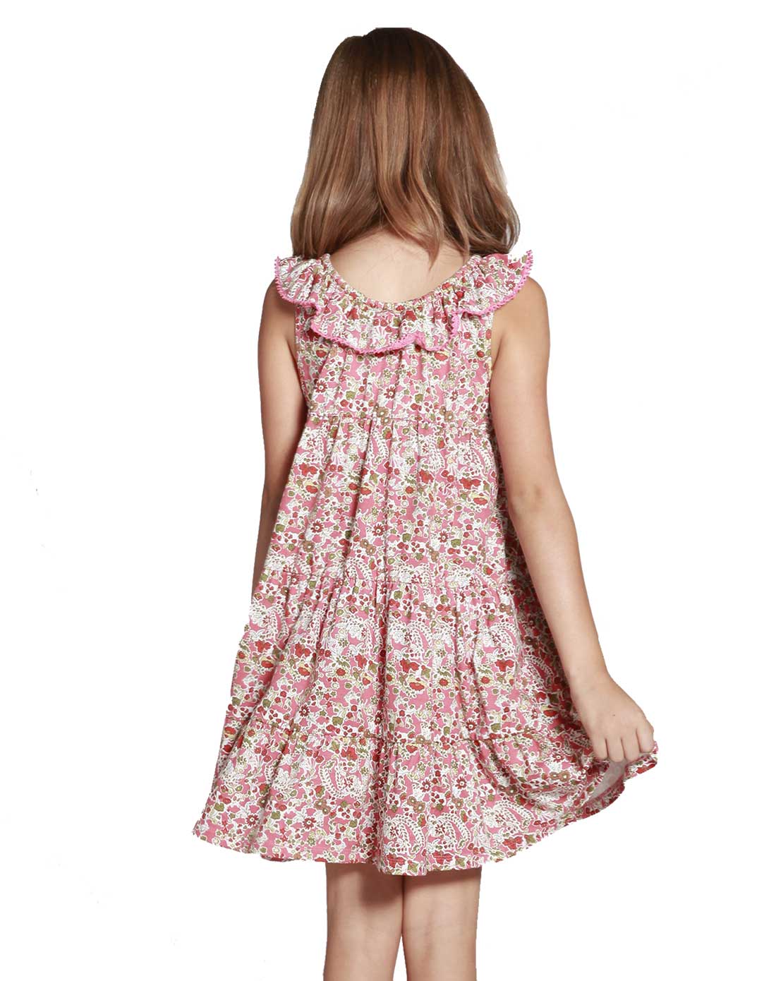 六一童装安奈儿 女童亮丽凤尾花无袖针织连衣裙eg323009s956_唯品会