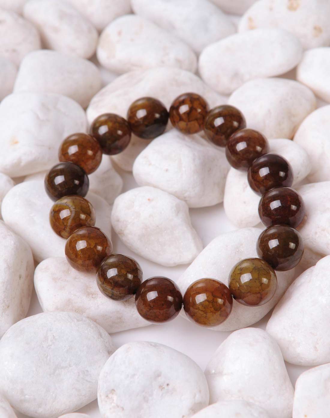 中性彩色蛇纹玛瑙旺情缘手链