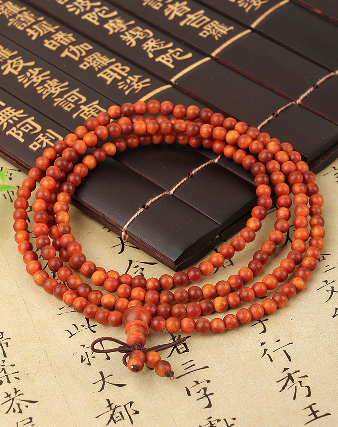 天然血龙木(贝壳杉)216颗手链4mm