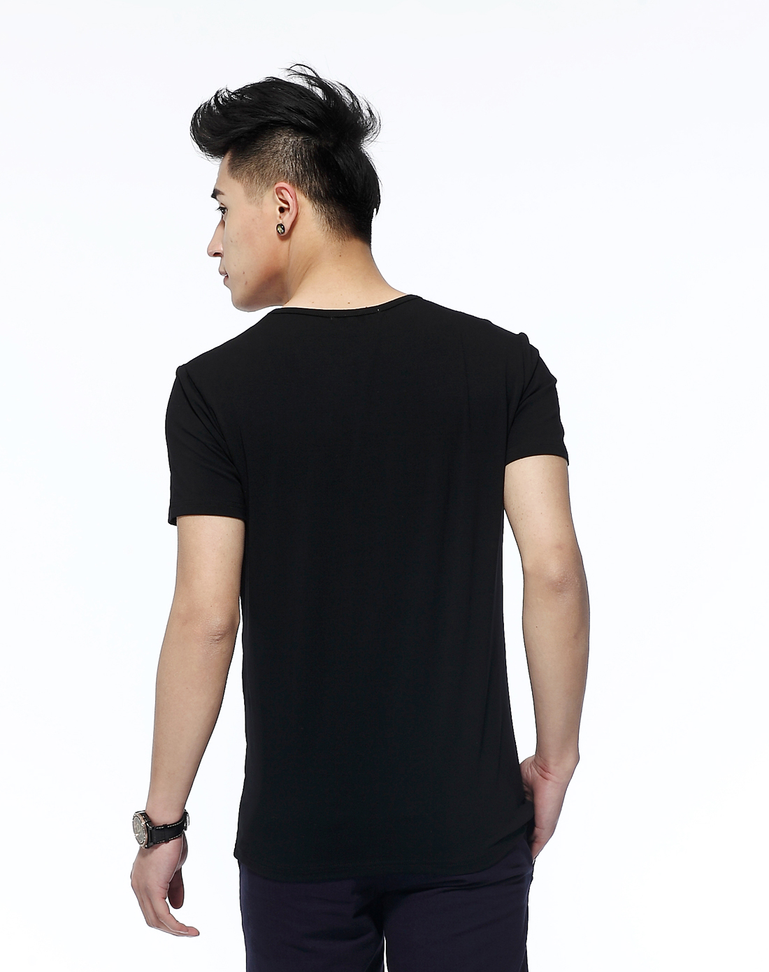 [ 唐狮 ] 黑色音乐系列圆领短袖t恤之tamaswells