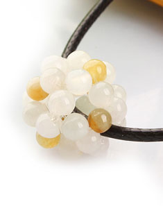 天然翡翠a货绣球吊坠