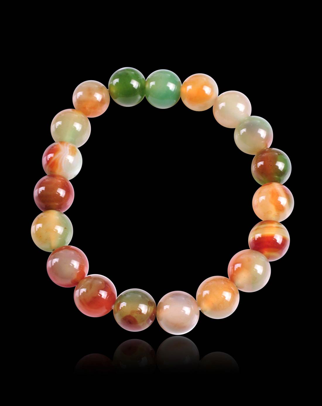 女款彩色玛瑙辟邪美容时尚手链(附证书)