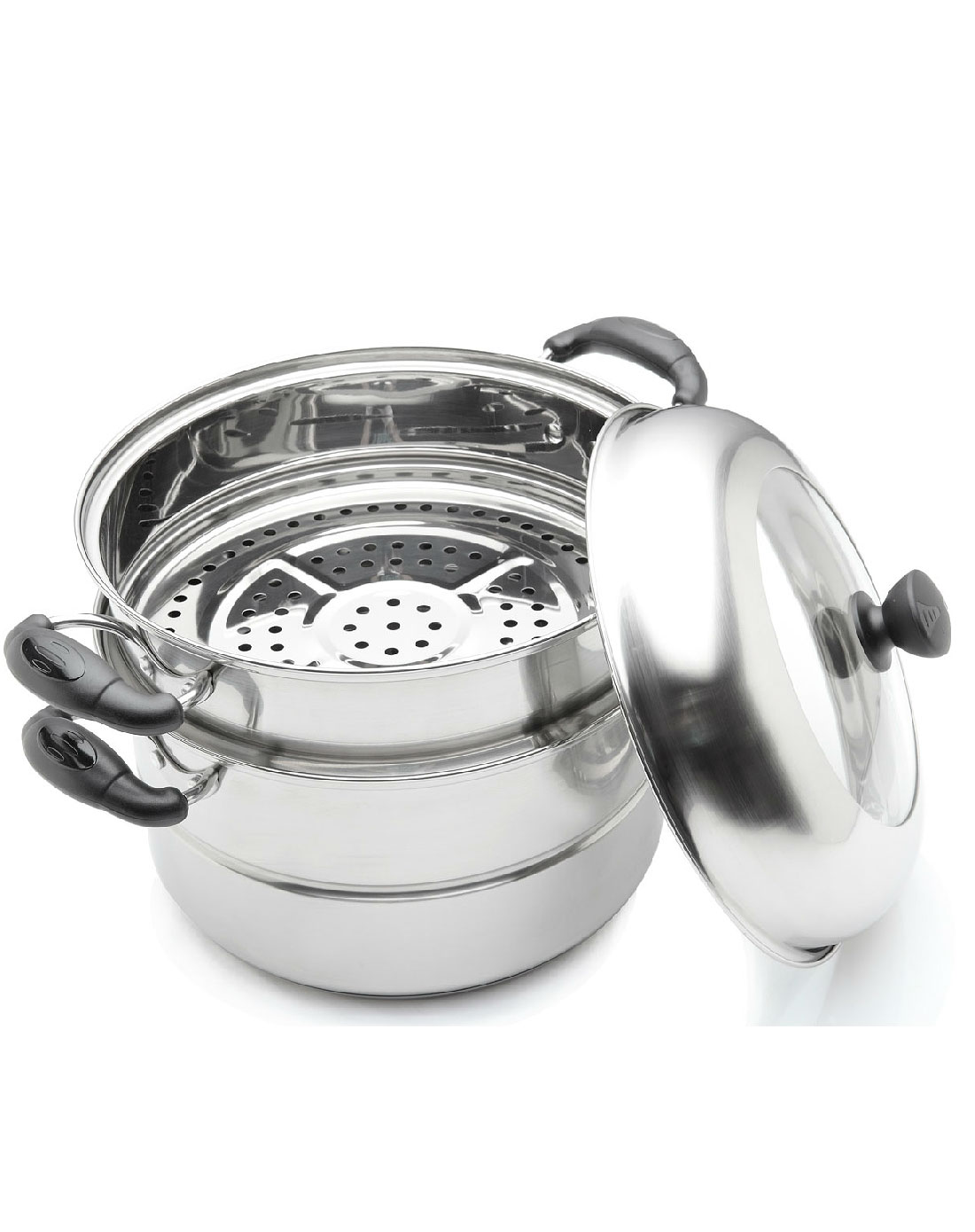 聚能王子复底双层28cm蒸锅