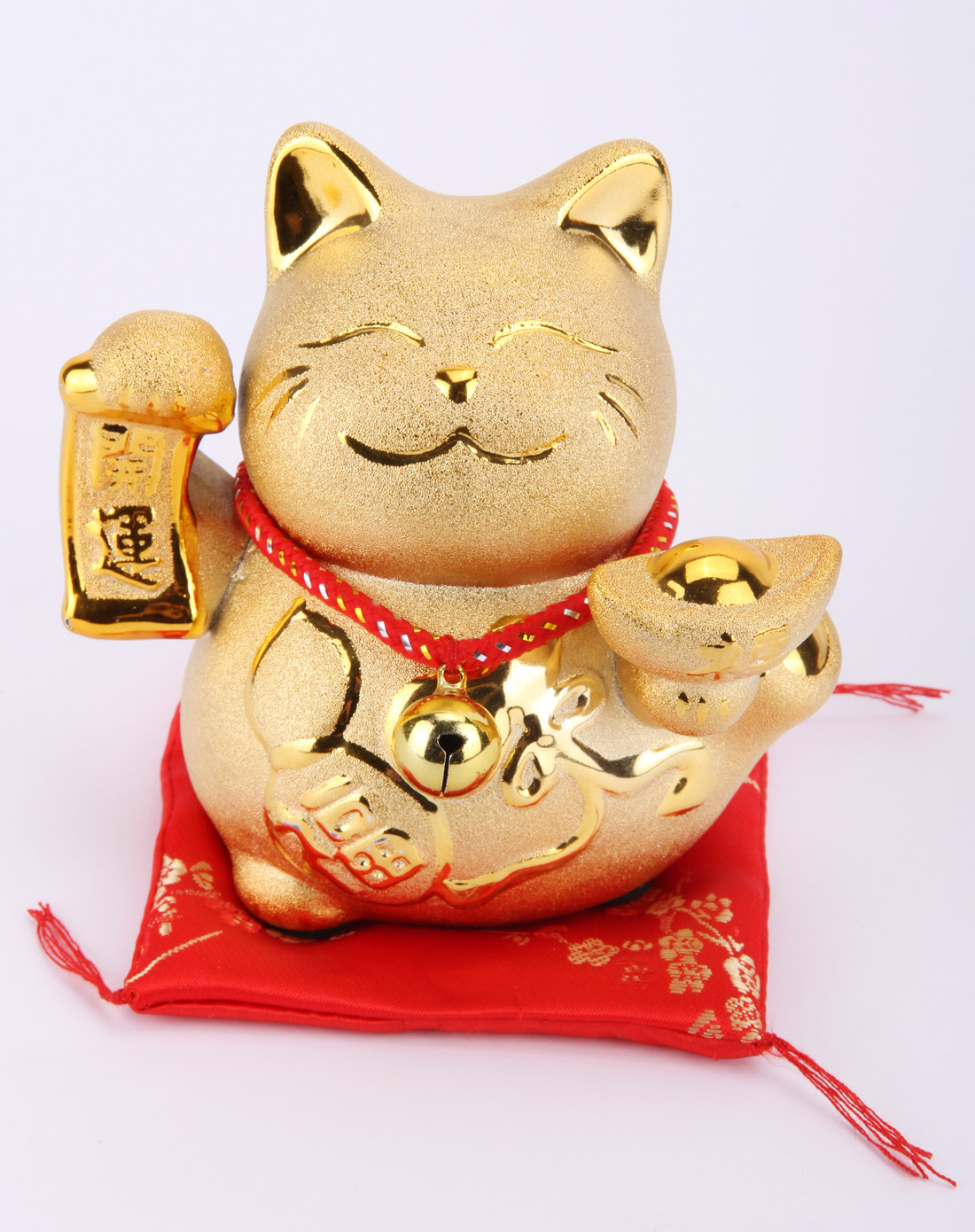 金色招财猫招财元宝六寸