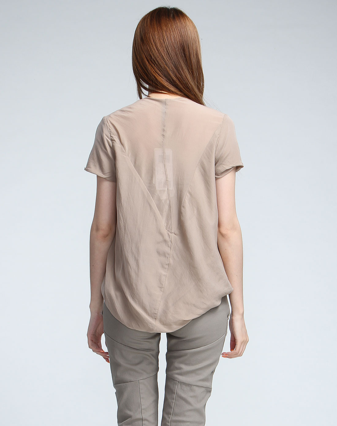 江南布衣jnby卡其色宽松时尚短袖上衣5b51502204_唯品会