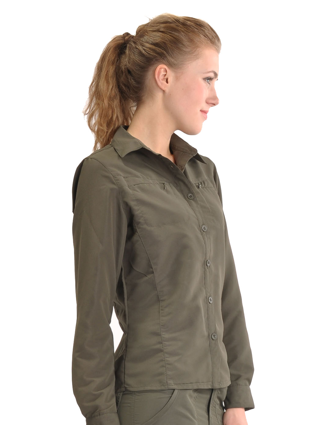 女款深军绿色防晒速干衣