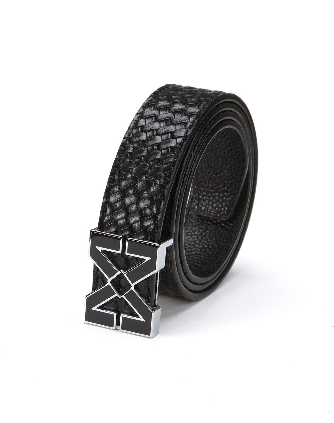 > 黑色帅气纹路皮带