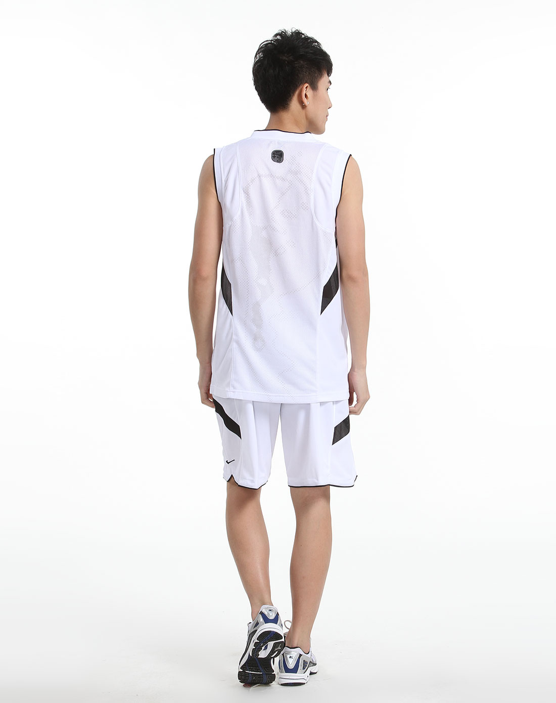 正白色篮球系列球服背心套装