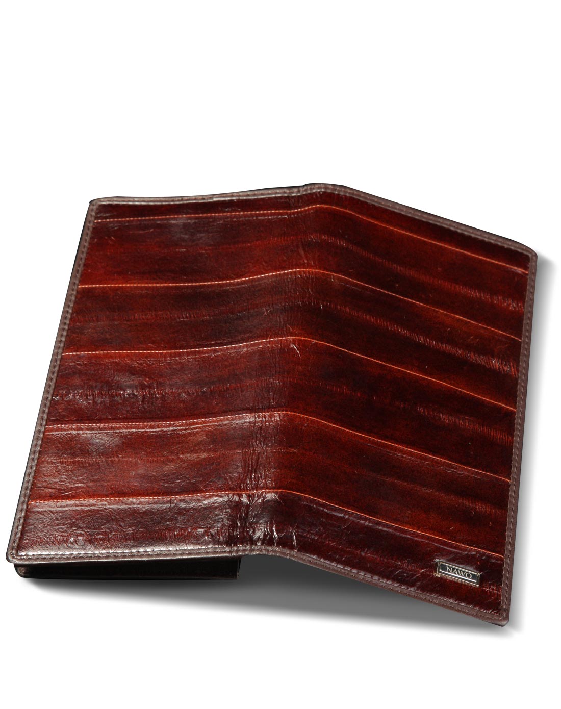 男款咖啡色长款鳗鱼皮钱包