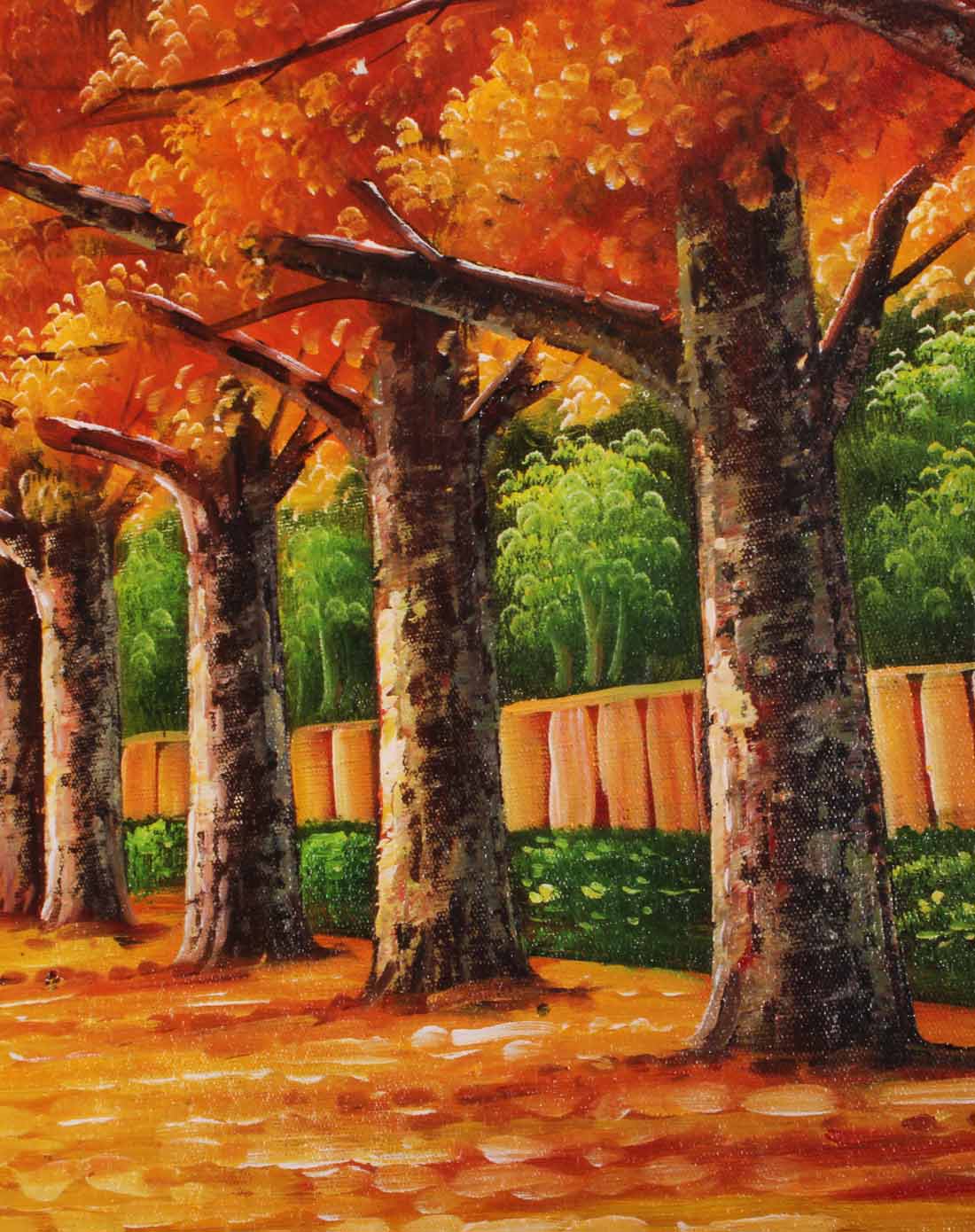 纯手绘油画画芯-黄金大道