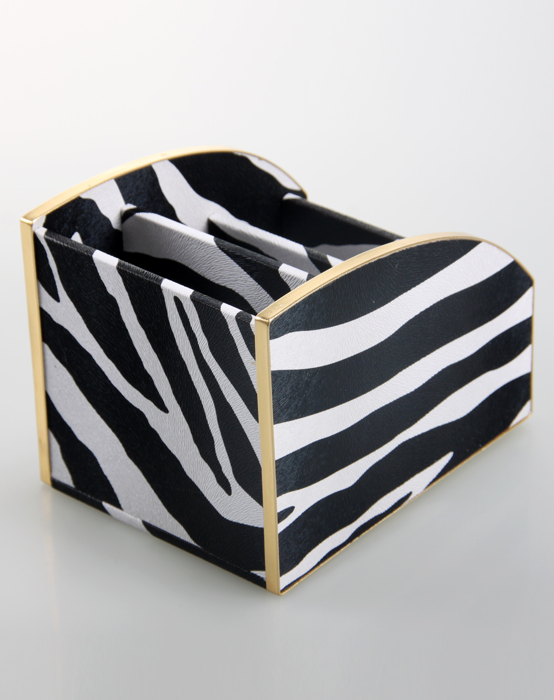 黑白色斑马纹遥控器收纳盒