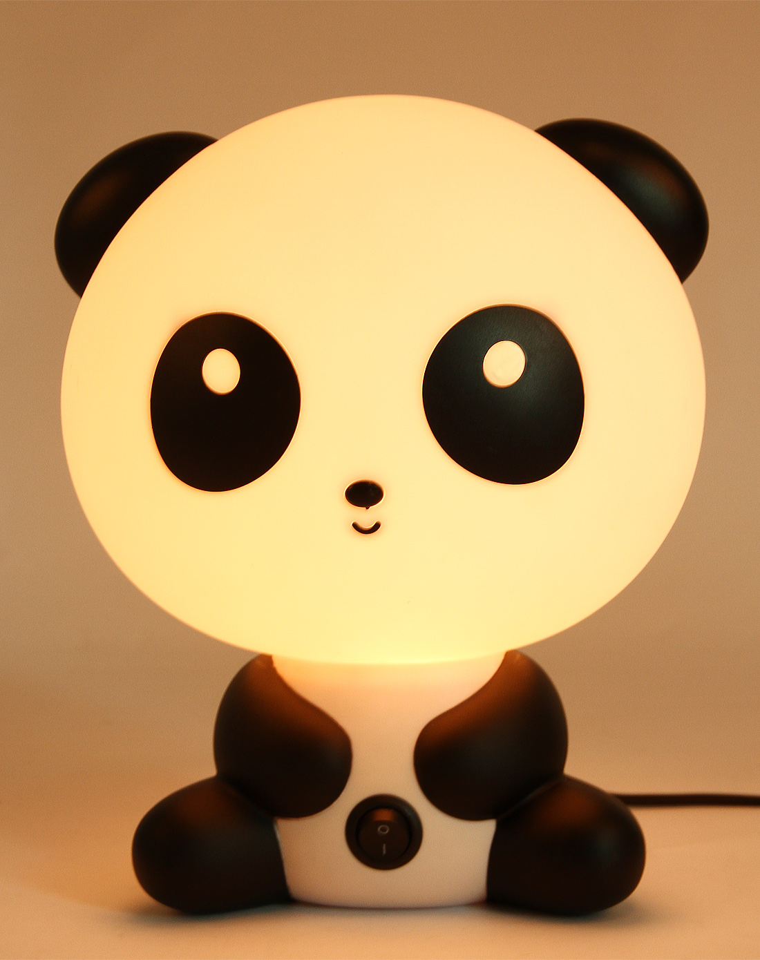 白黑色可爱熊猫台灯