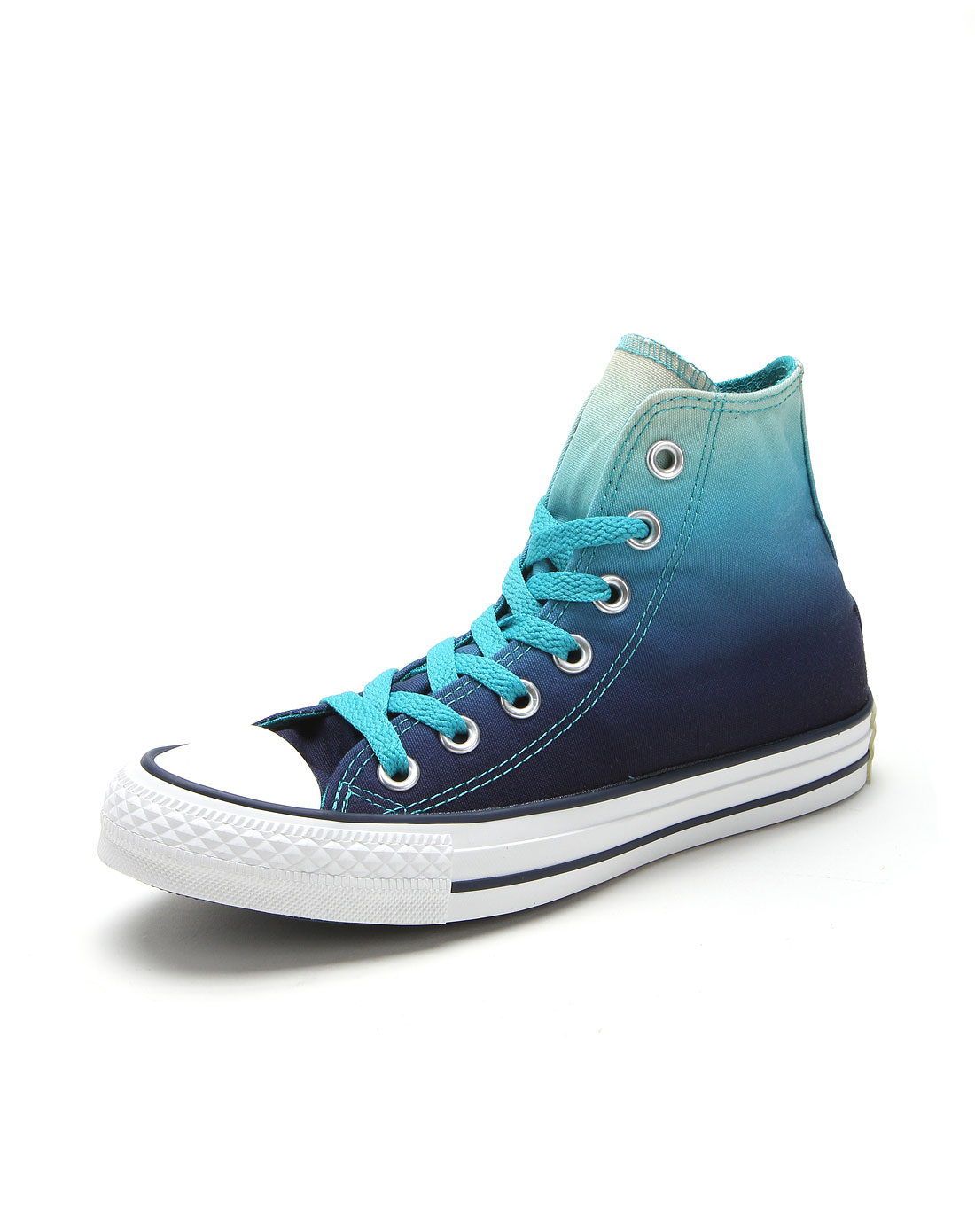 匡威 中性海军蓝/蓝绿色时尚渐变色绑带休闲鞋