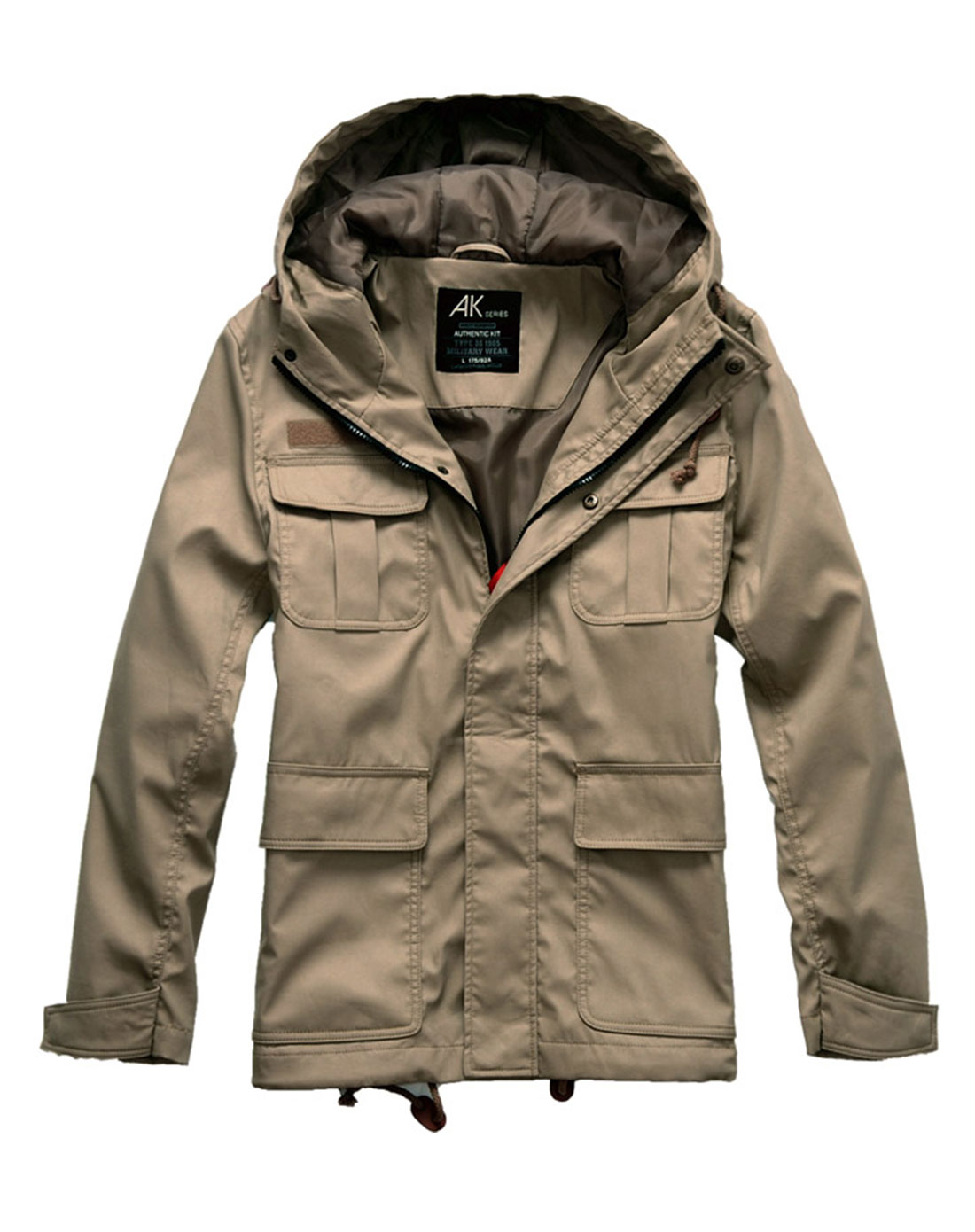 卡其色户外军款休闲夹克外套