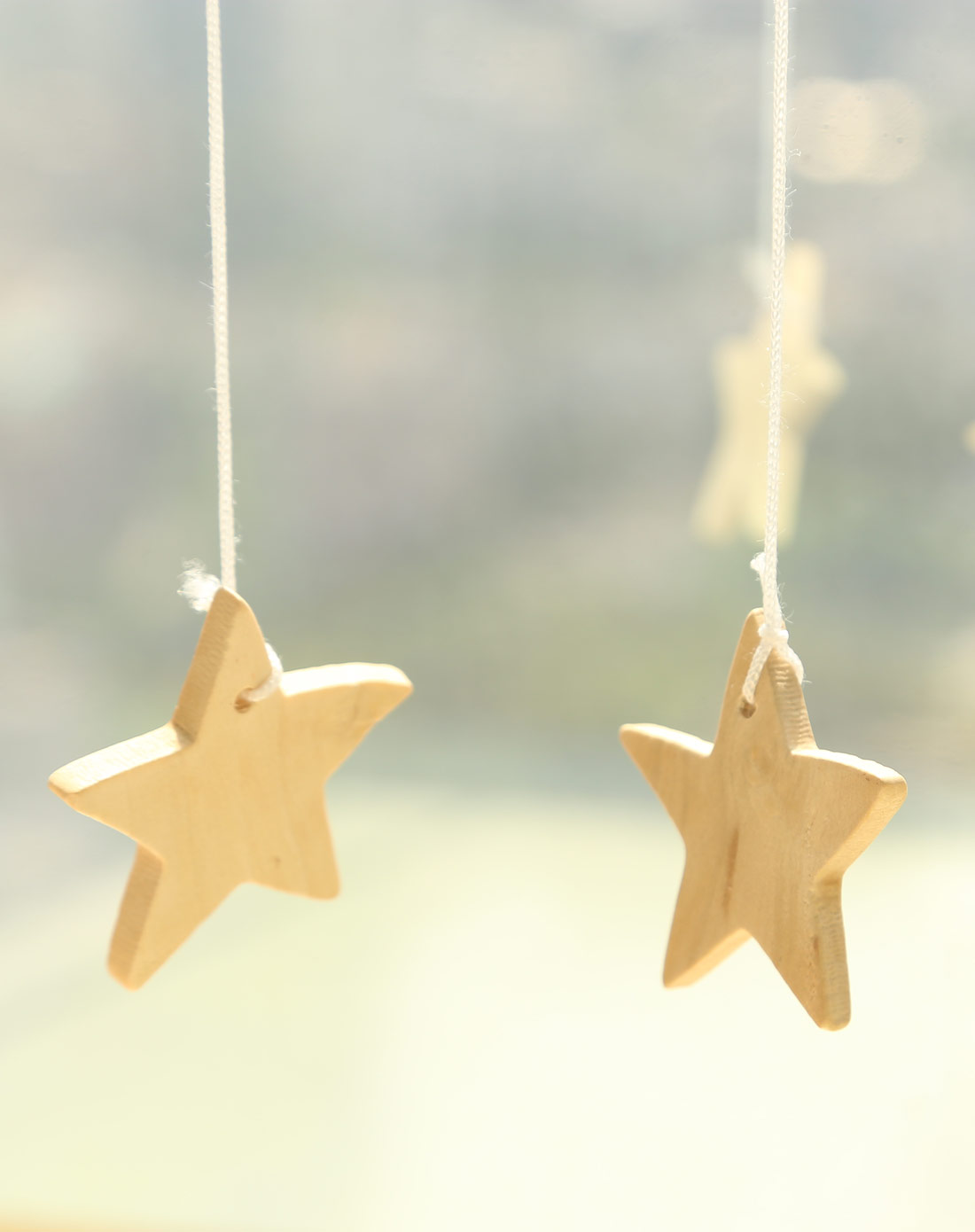 月亮星星原木风铃