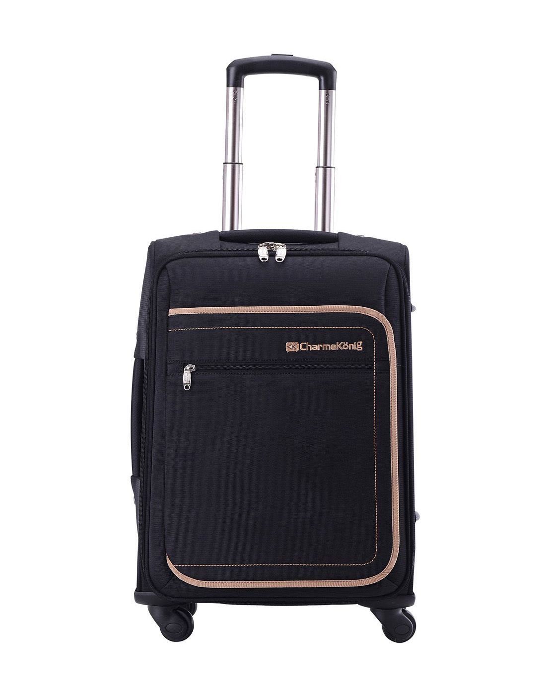 中性款黑色轻飞公务20寸拉杆箱