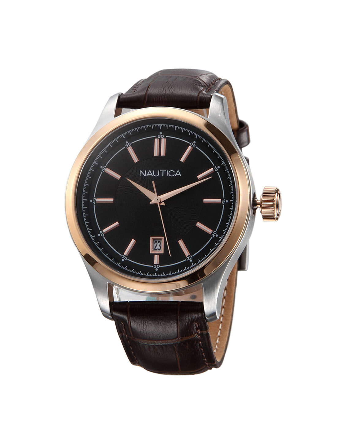 美国nautica手表专场 > 诺帝卡经典商务镀金男士腕表