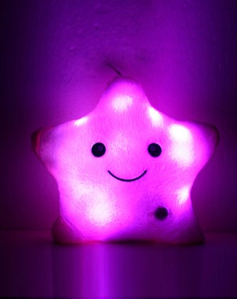 发光星星抱枕-粉色